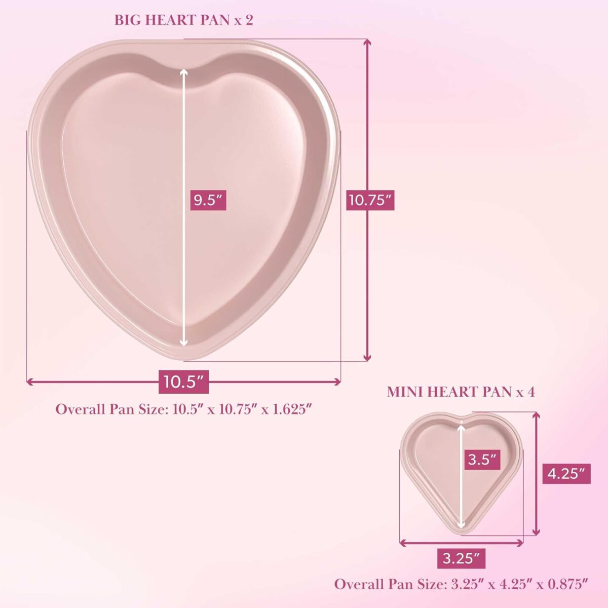 Heart-Shaped Nonstick Bakeware Set