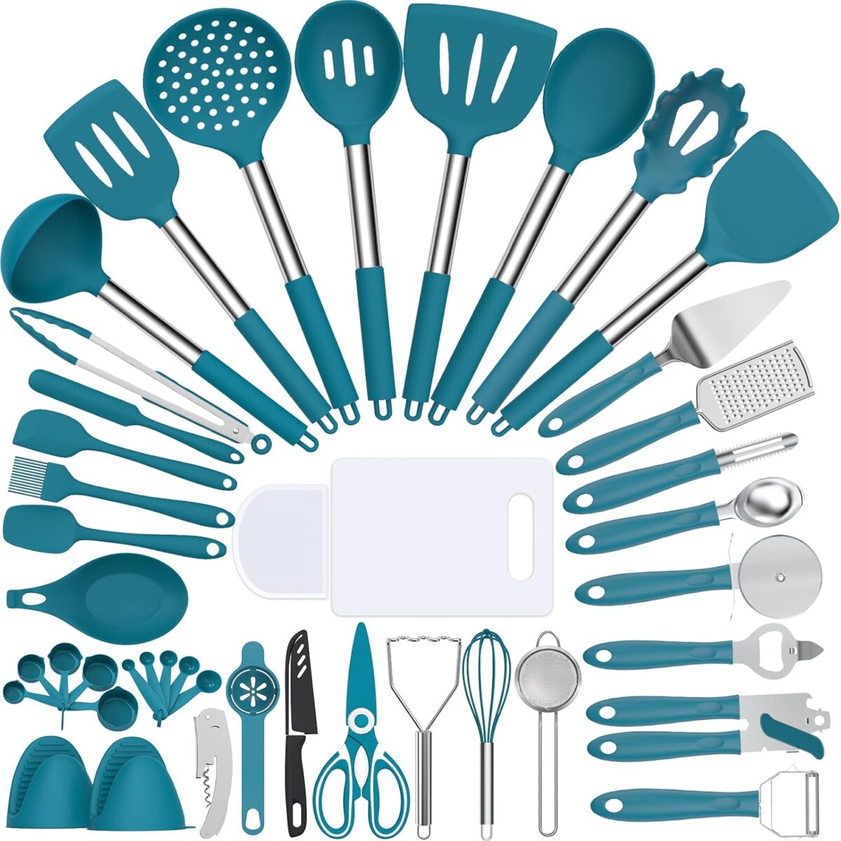 Silicone Kitchen Utensils Set for Nonstick Cookware