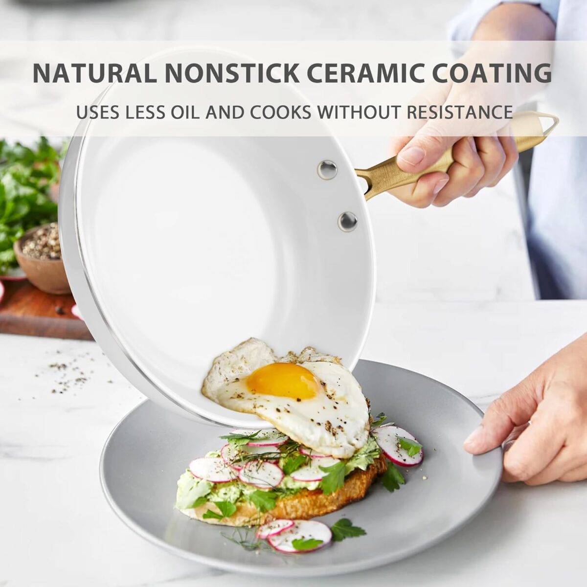 16-Piece Nonstick Ceramic Cookware Set