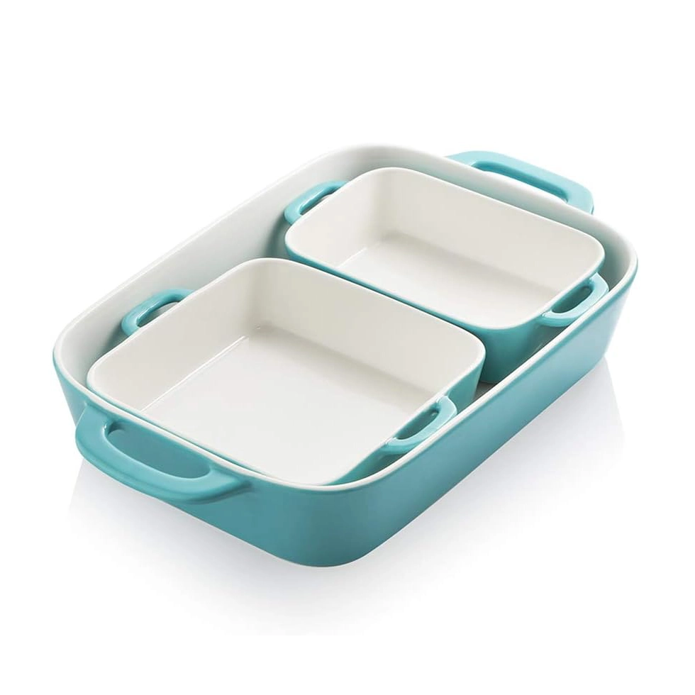 Ceramic Bakeware Set  Rectangular Baking Dishes for Baking